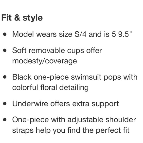 HOST PICK!🏖Kona Sol Floral One Piece Swimsuit - NEW! - Picture 6 of 6